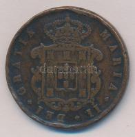 Portugália 1849. 20R Cu II. Mária T:2- ph. Portugal 1849. 20 Reis Cu Maria II C:VF edge error Krause KM#482