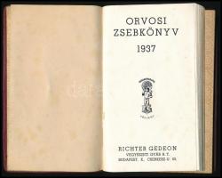 1937 Orvosi zsebkönyv, Richter Gedeon Vegyészeti Gyár R.t., 168p