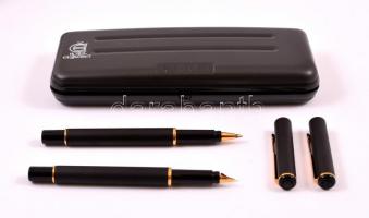 Parker töltőtoll és golyóstoll, eredeti tokjában, 2 db, h: 13,5 cm