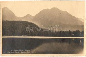 Tátra, Magas Tátra, Vysoké Tatry; Csorba tó / Strbské pleso / lake, mountain peaks