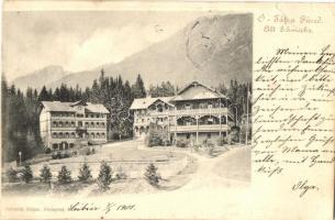 1901 Ótátrafüred, Altschmecks, Stary Smokovec (Tátra, Magas Tátra, Vysoké Tatry); szálloda, nyaraló. Kiadja Schmidt Edgar / hotel, villa (szakadás / tear)