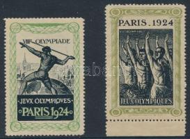 1924 Párizsi olimpia 2 klf levélzáró