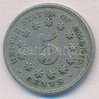 Amerikai Egyesült Államok 1867. 5c Cu-Ni "Shield Nickel" T:2,2-
USA 1867. 5 Cents Cu-Ni &...