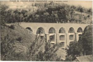 Oravica-Anina, Oravita-Anina; vasúti hegyipálya, majdáni háromemeletes viadukt / mountain railway bridge, three-story viaduct