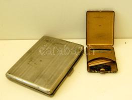 Monogrammos alpakka cigarettatárca + gyufatartó