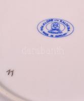 Kalocsai porcelán tál és 2 db bonbonier, kézzel festett, jelzett, hibátlan, d: 7, 12, 15 cm