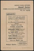 1946 a Magyar Cionista Szövetség Cionista Dolgozók Demokratikus Blokkjának VIII. kerületi csoportjának meghívója előadásra