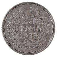 Hollandia 1939. 25c Ag T:2
Netherlands 1939. 25 Cents Ag C:XF