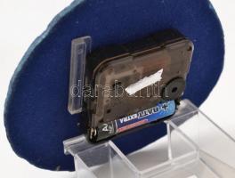 Achát alapra szerelt óra, elemmel működik, működőképes állapotban, 13×13 cm