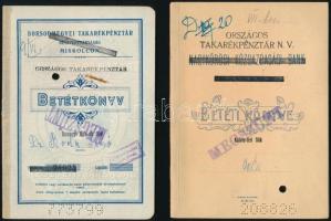 1951-1954 4 db régi takarékbetétkönyv