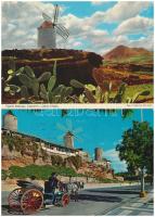 Szélmalmok, 22 db modern külföldi képeslap / Windmills, 22 modern foreign postcards