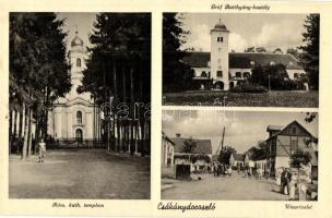 Csákánydoroszló (Nagycsákány, Vas vm.), Gróf Batthyány Iván kastélya, Római katolikus templom, utcakép