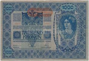 1902. 1000K piros "Deutschösterreich" felülbélyegzés, rajzos hátlap + 1913. 20K + 1915. 10...