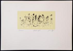 Károlyi András (?-?): Premier, ofszet, papír, jelzett, 11×22,5 cm