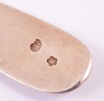 Ezüst(Ag) szedőkanalak, jelzettek, 3 db, h: 18, 21, 24 cm, nettó: 228 g