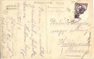 1931 Kistálya (Andornaktálya); Fő utca, oldalkocsis motorkerékpár, kerekes kút. photo