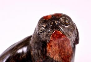 Fischer Emil palotapincsi, porcelánfajansz, kézzel festett, jelzett, javított, kis kopásokkal, m: 14...