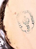 Fischer Emil palotapincsi, porcelánfajansz, kézzel festett, jelzett, javított, kis kopásokkal, m: 14...