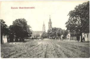 1908 Mezőkomárom, Fő utca, templomok