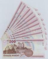 2006-2013. 500Ft (10x) mind klf betűjel T:I