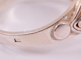 Ezüst (Ag.) gyűrű ( 2db), egyik szintetikus kővel, méret:51 és 57, együtt bruttó:5,7 g