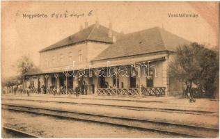 1922 Nagykőrös, vasútállomás. Steffek és Németh kiadása