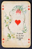 Kisméretű 52 lapos Piatnik kártya pakli illetékbélyegzéssel