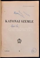 1956-1963 Katonai Szemle 5 száma, két ismétlődéssel, Honvédségi Szemle 3 száma. Összesen 8 szám. Vál...