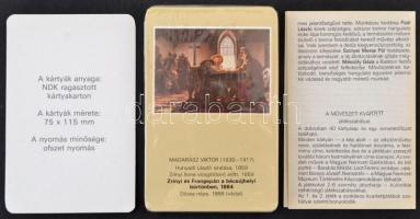 A XIX. század magyar festészete kvartett játékkártya, bontatlan csomagolásban, eredeti dobozában