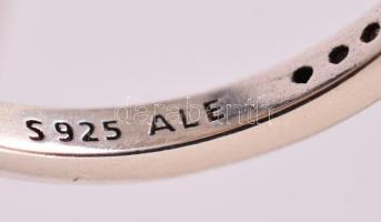 Ezüst (Ag.) Pandóra masnis gyűrű, jelzett, méret: 54, bruttó:3,8 g
