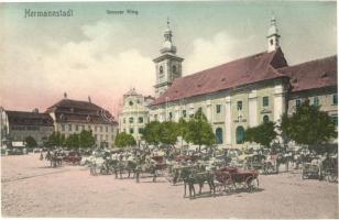 Nagyszeben, Hermannstadt, Sibiu; Nagy tér, piac / Grosser Ring / square, market