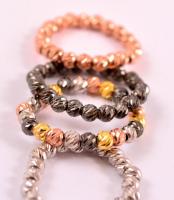 Gumis ezüst (Ag.) gyűrűk (4 db), más-más színű bevonattal, jelzés nélkül