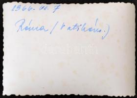 1966 Római utazás fotói, a hátoldalakon feliratozva, kb. 60 db., 6x9 cm