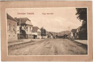 1916 Teke, Tekendorf, Teaca; Nagy idai utca / street