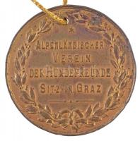 Ausztria ~1910. "Alpesi Kutyabarátok Egyesülete - Graz" aranyozott fém emlékérem (40mm) T:...