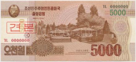 Észak-Korea 2013. 5000W "MINTA" T:I North Korea 2013. 5000 Won "SPECIMEN" C.UNC