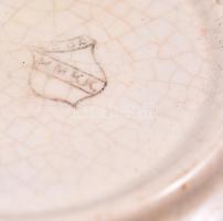 "Pislog mint a miskolci kocsonyában a béka" feliratú népi mintás hollóházi antik humoros k...