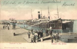 1904 Braila, Incarcari in Port / port view with steamship (Rb)