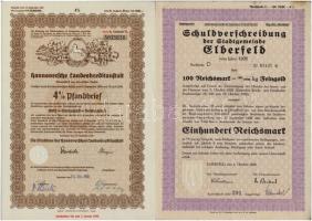 Németország / Weimari Köztársaság / Német Harmadik Birodalom 1927-1942. 5db kötvény és jelzálogkötvé...