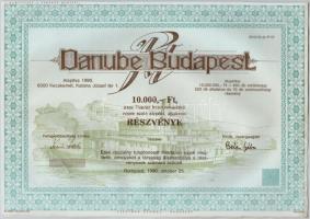 Budapest 1990. "Kockázat - Nemzetközi Befektetési Tanácsadó Rt." névre szóló, alapítói, el...