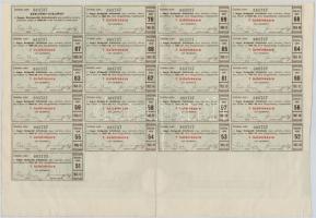 Budapest 1942. "Magyar Mezőgazdák Szövetkezete" névre szóló üzletrészjegye 20P-ről, száraz...