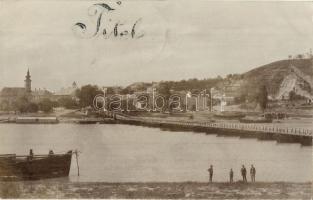 1908 Titel, hajóhíd a Tiszán / pontoon bridge on Tisa river. photo