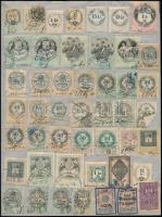 270 db régi okmánybélyeg lapokon, kevés külföldivel