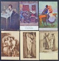 147 db régi művészeti képeslap / 147 old art postcards