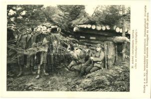 30. számú csataképes kártya. Jön az ellenséges repülőgép! A Hadsegélyező Hivatal kiadása / WWI Austro-Hungarian (K.u.K.) military, soldiers in trenches