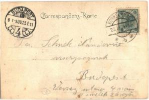 Cs. és kir. vasúti és távirati ezred tábori vasútállomása, gőzmozdonyokkal / Feldmässiger Bahnhof. K...