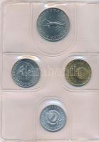 1982. 2f-10Ft (9xklf) forgalmi sor sötétbordó műbőrtokban T:1