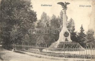 Csáktornya, Cakovec; Zrínyi emlékoszlop / Zrínyi monument (fl)