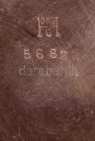 Jelzett füles alpakka kínáló, pótolt üvegbetéttel, m: 13,5 cm,d: 11 cm