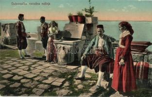 Dubrovnik, Ragusa; Dubrovacka narodna nosnja / Dubrovniki horvát népviselet, folklór / Croatian folklore, Dubrovnik folk traditional costumes